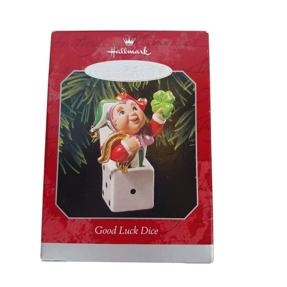 Lot Of 6 Hallmark Ornaments Chatty Chipmunk Perfect Match Yule Logger Beaver